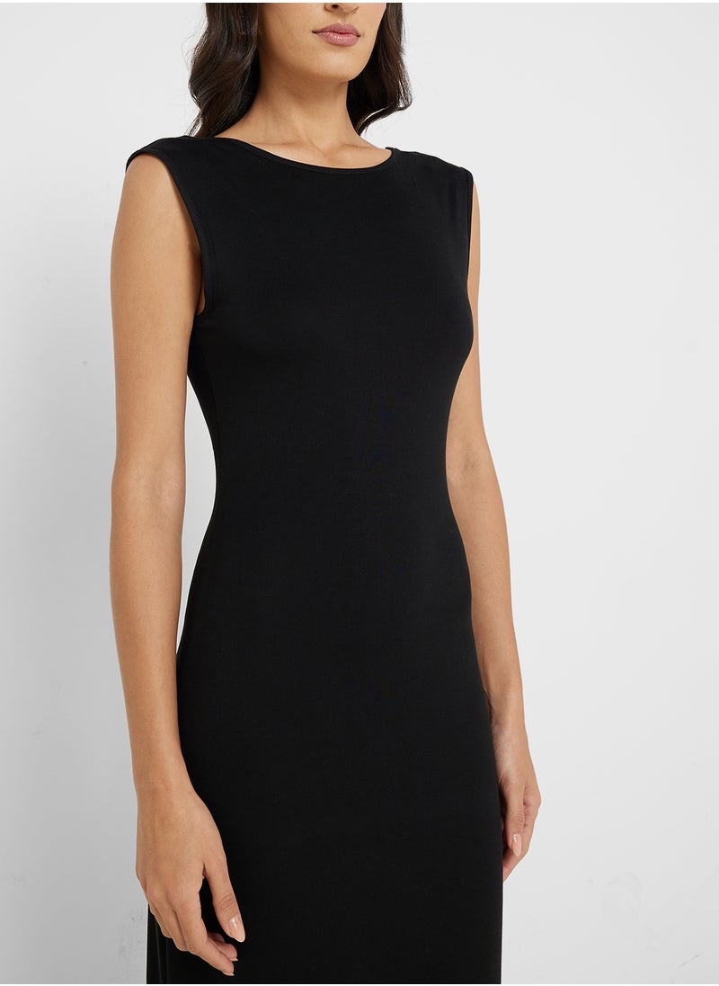 Ginger Basics - Sleeveless Bodycon Knitted Maxi Dress - Image 1