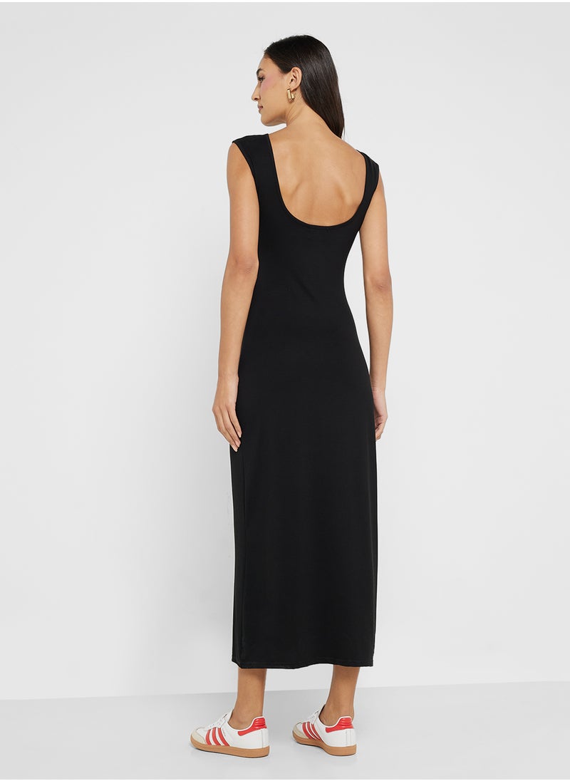 Ginger Basics - Sleeveless Bodycon Knitted Maxi Dress - Image 1