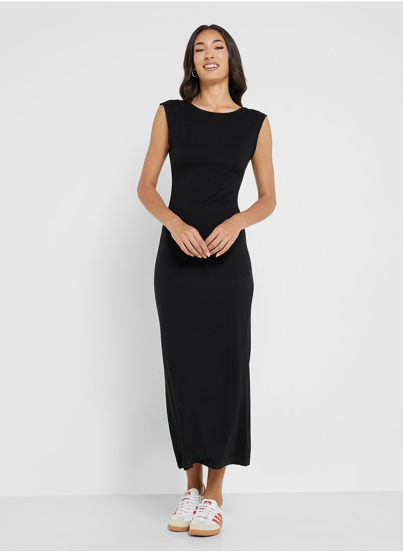 Ginger Basics - Sleeveless Bodycon Knitted Maxi Dress - Image 1