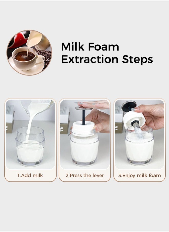 Cafelffe - 3-in-1 Portable Espresso Coffee Machine Manual Milk Frother For Nespresso Capsule and Coffee Powder 120ML White - Image 1
