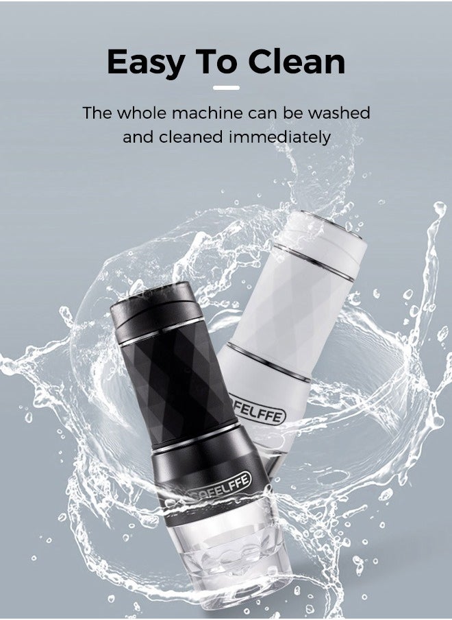 Cafelffe - 3-in-1 Portable Espresso Coffee Machine Manual Milk Frother For Nespresso Capsule and Coffee Powder 120ML White - Image 1