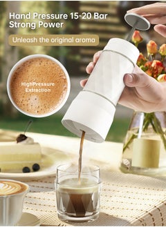 Cafelffe 3-in-1 Portable Espresso Coffee Machine Manual Milk Frother For Nespresso Capsule and Coffee Powder 120ML White  - Image 3
