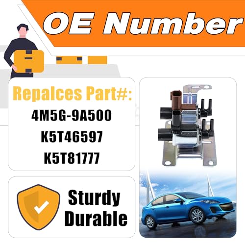 LEVANLIGHT Intake Manifold Vacuum Runner Solenoid Valve Compatible with Mazda 3 2004-2013 5 2012-2013 6 2009-2013 CX-7 2010-2012, Replaces# 4M5G-9A500 K5T46597 K5T81777 - Image 2