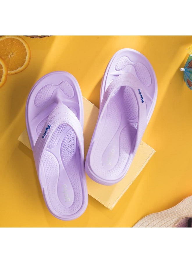 YOHO YOHO Drizzle Soft Slippers for Women|Mild Acupressure, Lightweight, Lavender UK5  - Image 2