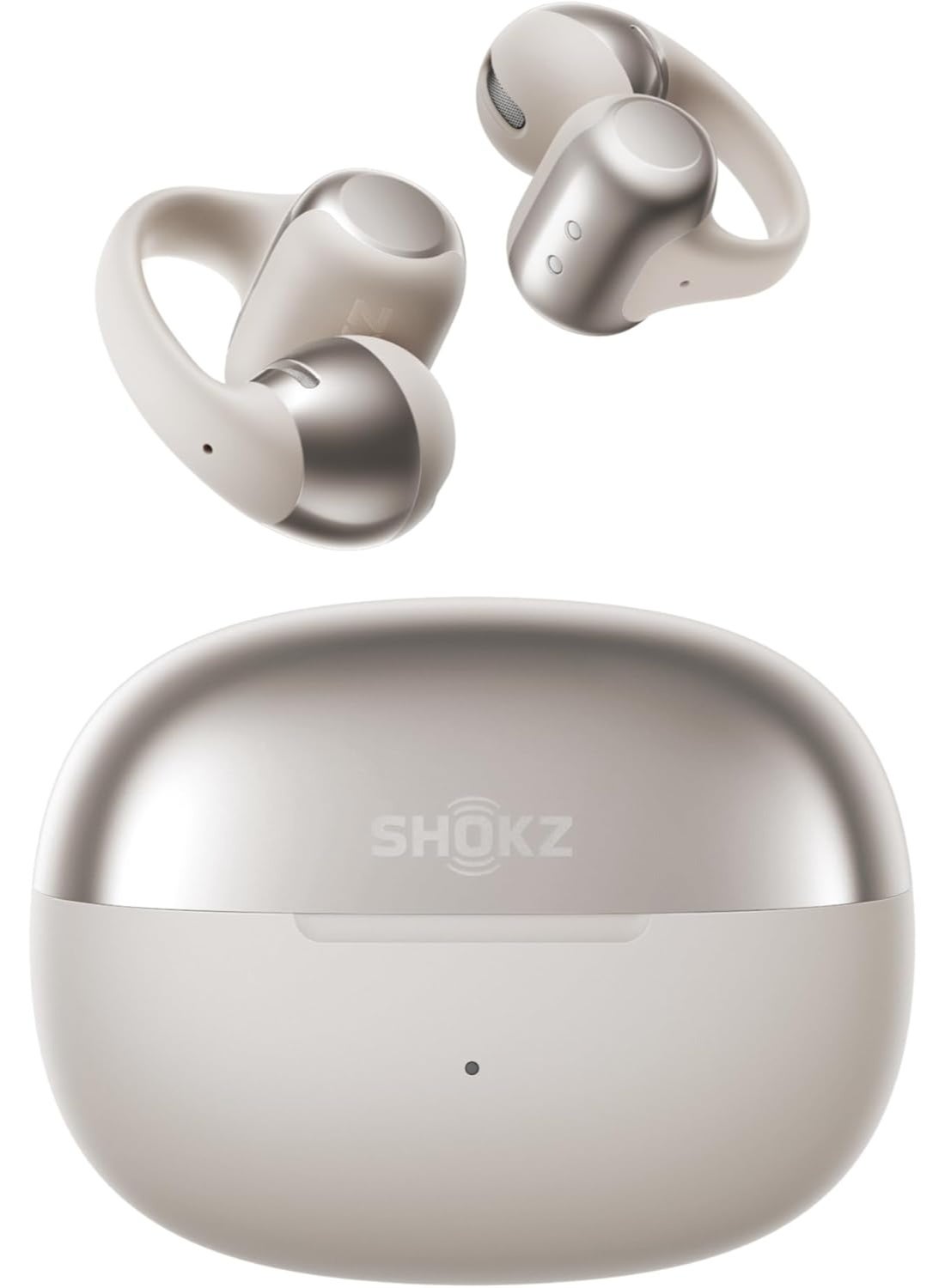 OpenDots ONE Open Ear Headphones, Premium Dolby Audio 6.5g Clip On Earbuds 40 hrs Playtime, Bluetooth 5.4, Wireless Earphones with Mic, Fast Charging, IP54, with Cleaning Cloth, Commuting grey