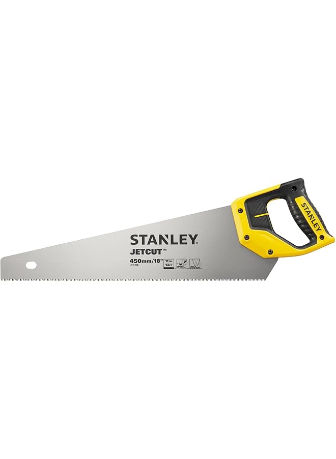 Stanley 2 15 595"Jet Cut" Fine Hand Saw Multi Color 450 mm  - Image 1