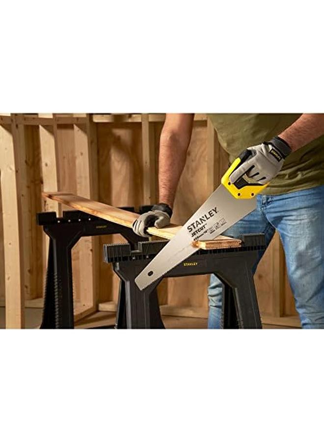 Stanley 2 15 595"Jet Cut" Fine Hand Saw Multi Color 450 mm  - Image 4