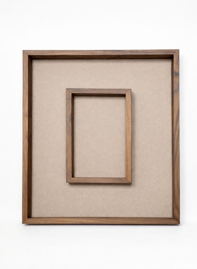 Decorative Teak Wood Varmala Preservation Frame with Photo Space for Resin Art (Rectangle 15X12), Rectangular, Wall Mount, 15 X 12 Inch - Image 1