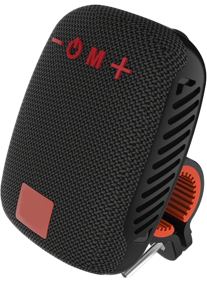 erorex Bicycle Speaker Waterproof Wireless Handlebar Speaker With Fm Radio Support Dual Pairing Hands Calls Outdoor Speaker For Bicycle Riding Hiking Beach Golfing Black - Image 1
