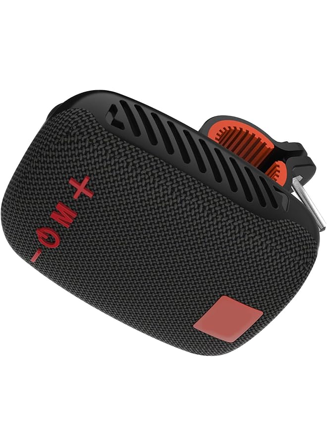 erorex Bicycle Speaker Waterproof Wireless Handlebar Speaker With Fm Radio Support Dual Pairing Hands Calls Outdoor Speaker For Bicycle Riding Hiking Beach Golfing Black - Image 2