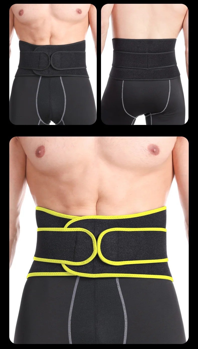 Bluejw Logo Stomach Wrap Neoprene Waist Trimmer - Slimming Waist Trainer Sauna Sweat Belt - Lumbar Support Waist Trimmers for Women Men - Image 2