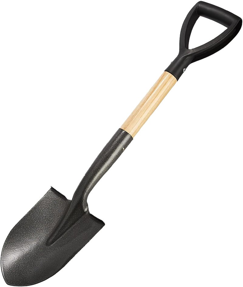 N.C Post-order arranged dispatch Shovel for Digging 28-ih Small Round Shovel with D-Handle Kids Metal Beach Shovelï¼Ã…â€™Camp Shovel ï¼Ã…â€™Garden Shovel,Gardening Tools Wooden Handel Pre-stock well-packed goods - Image 1