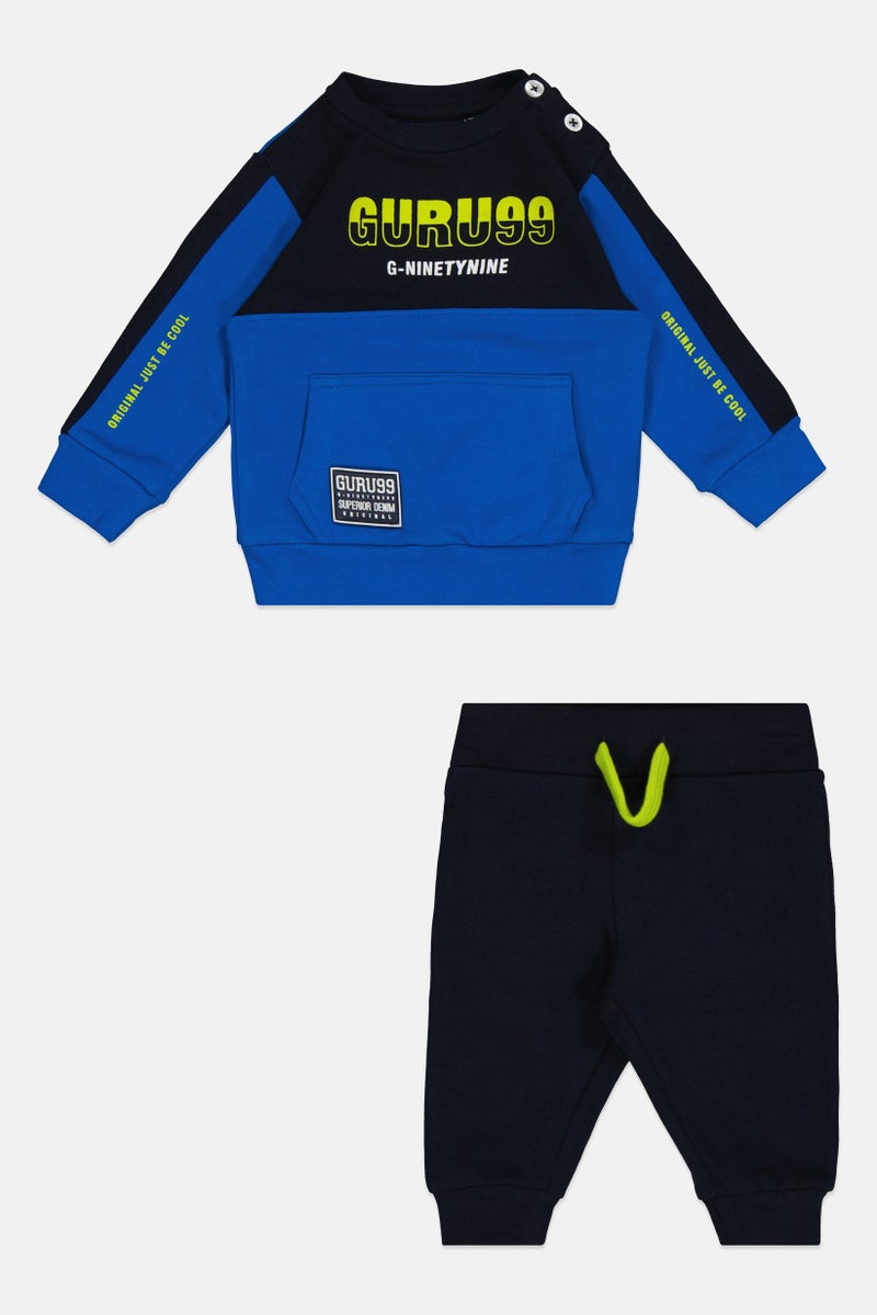 Guru 99 Toddlers Boy Graphic Print Sweatshirt And Sweatpants Set, Multicolor - Image 3