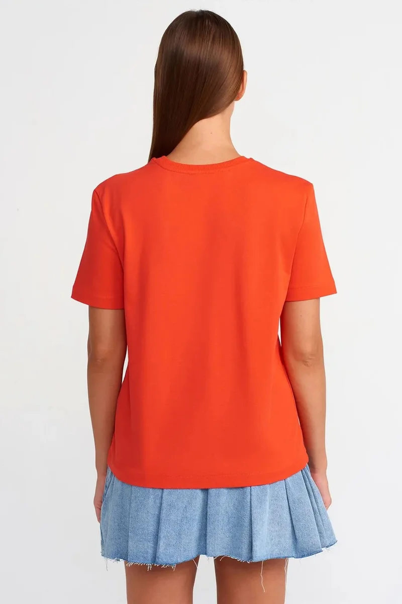 ديلفين DILVIN Women's Cotton Crew Neck T-Shirt
