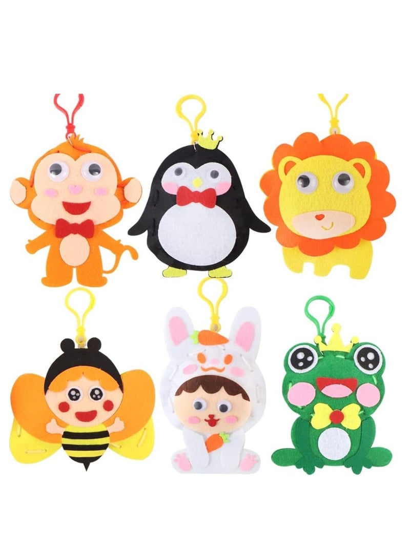 Toddler Arts and Crafts for Kids, Animal Sewing Sets, 6 Pcs, Ages 2-6, Unisex, Non-Foldable - Image 1