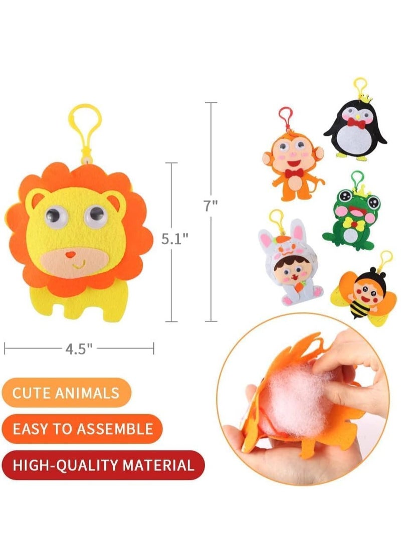 Toddler Arts and Crafts for Kids, Animal Sewing Sets, 6 Pcs, Ages 2-6, Unisex, Non-Foldable - Image 2