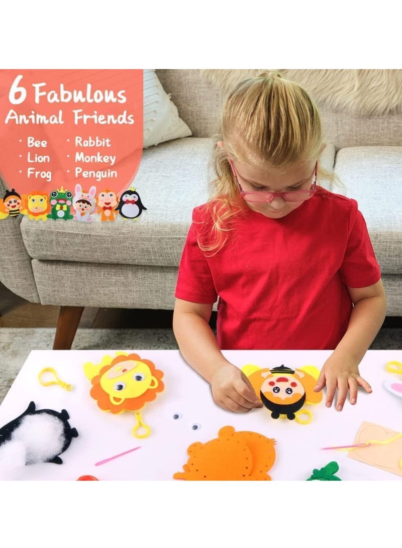 Toddler Arts and Crafts for Kids, Animal Sewing Sets, 6 Pcs, Ages 2-6, Unisex, Non-Foldable - Image 5