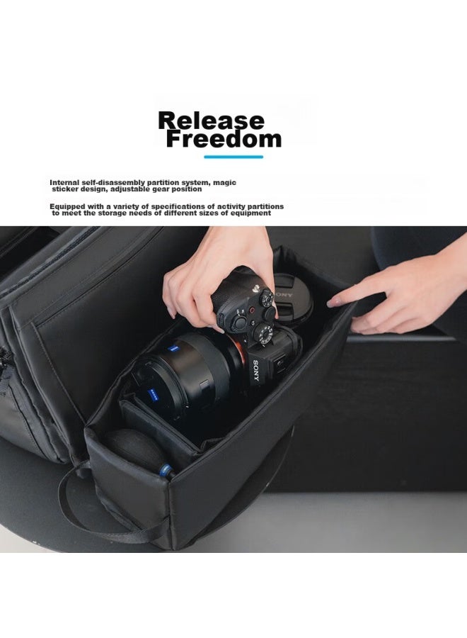 Cwatcun Shoulder Camera Bag, Photography Bag, Crossbody Shoulder Professional Camera Bag, Stylish Uni Commuter Bag, Suitable For Fuji, Sony, Canon, Leica Dslr Camera Bags - Image 2