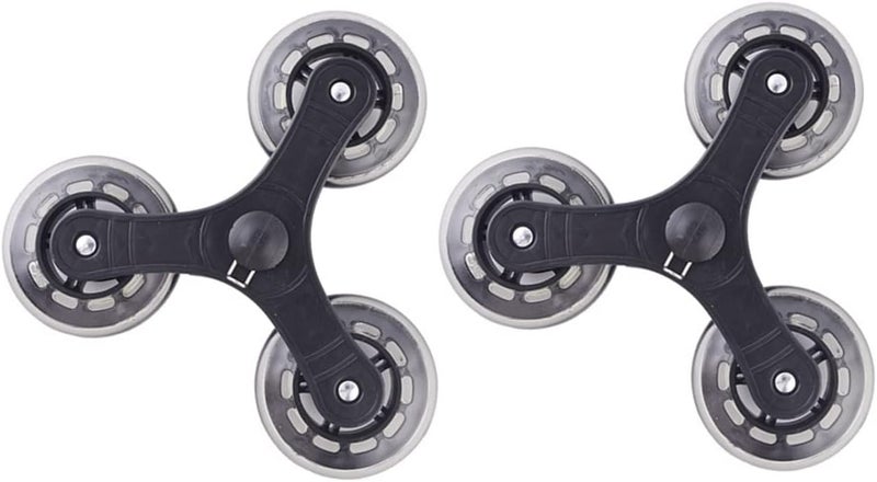 LANGshaw 2PCS Shopping Cart Trolley Casters Luggage Suitcase Rollers Replacement Wheels Pulley Sliding Rollers Wheels Accessories Leisurely (Color : Black) - Image 1