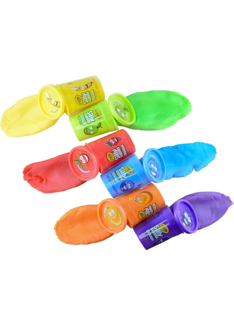 كرايولا مجموعة كرايونولا رائحة مضحكة للطين والحرف - مجموعة رمل وعجين معطرة للأطفال بـ 6 ألوان وروائح الفواكه - متعة حسية إبداعية للأعمار من 3 سنوات وما فوق - Image 5