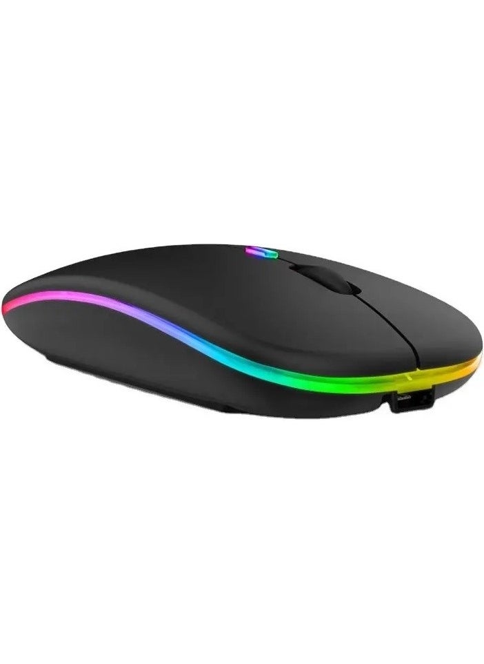 Sprange Srm1 RGB LED Rechargeable Dual Mode 2.4ghz Wireless + 5.1V Bluetooth Mouse  - Image 3