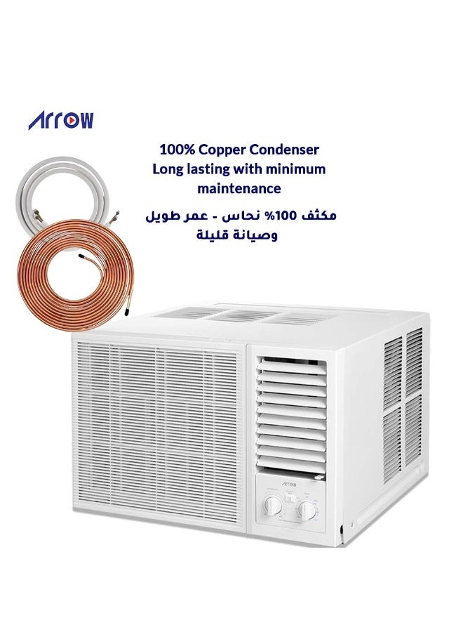 Arrow 2 Ton Window high cooling Air Conditioner, and energy-efficient technology, Mechanical Controls, 100% Copper, Golden Fin , Back Grill Protection, White Color with 7 years compressor warranty | 20100 BTU Cooling only Model Name: RO-24WCHC. - Image 2