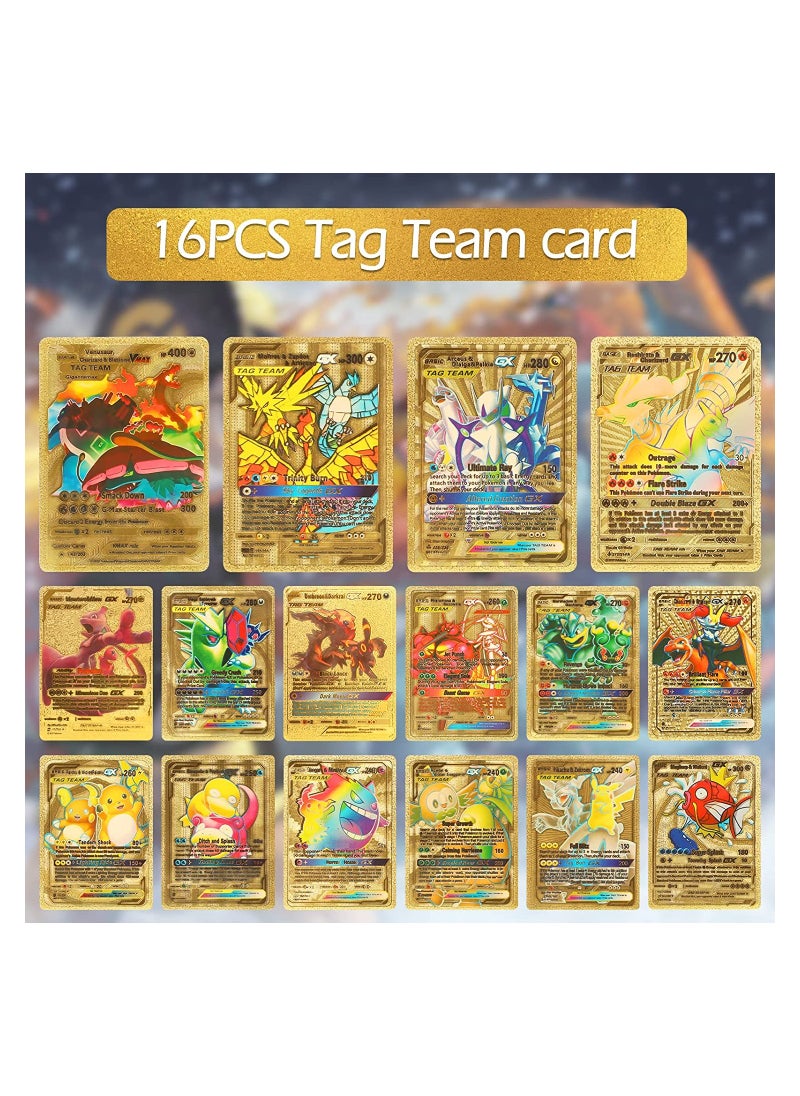 Pokemon Pokemon 110 PCS Assorted Cards Deck Box Set TCG Cards Rare Shiny Card Collection Cards (Gold)  - Image 3