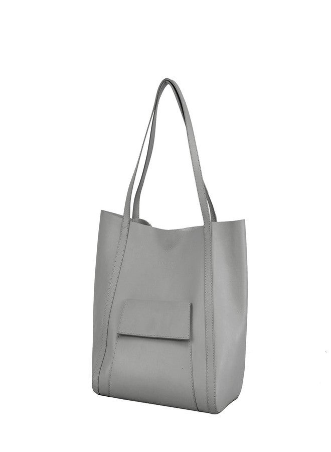 MANDAVA genuine leather grey ladies handbag - Image 2