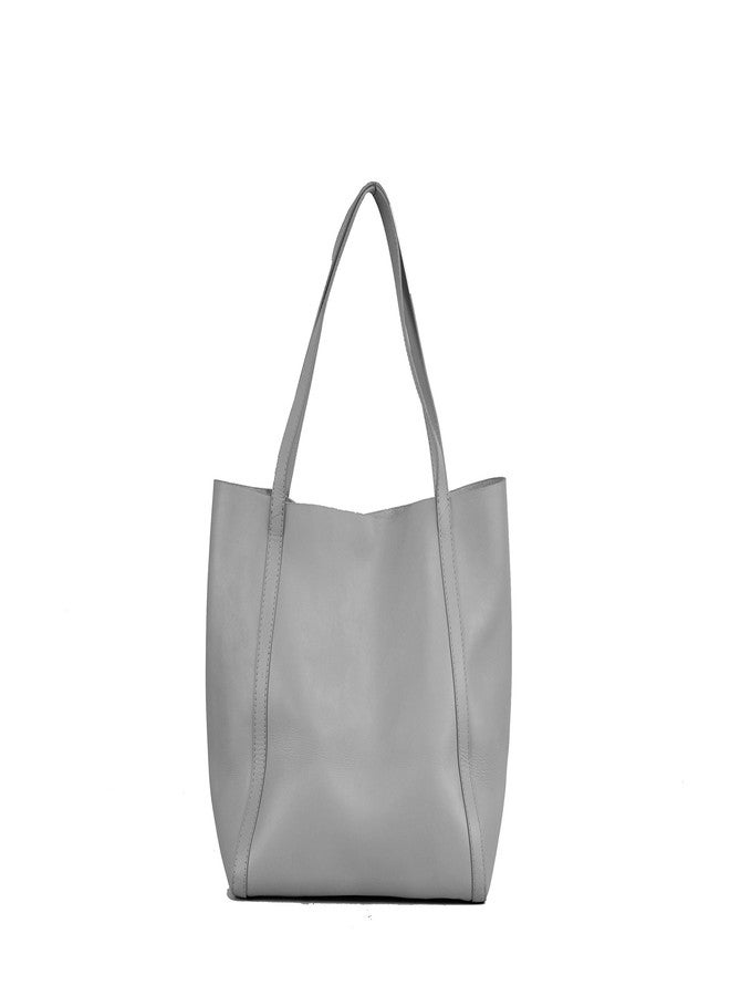 MANDAVA genuine leather grey ladies handbag - Image 4