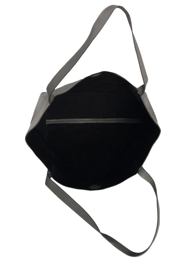 MANDAVA genuine leather grey ladies handbag - Image 5