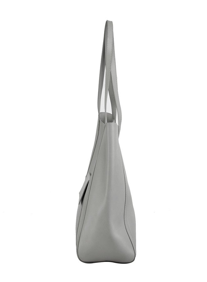 MANDAVA genuine leather grey ladies handbag - Image 3