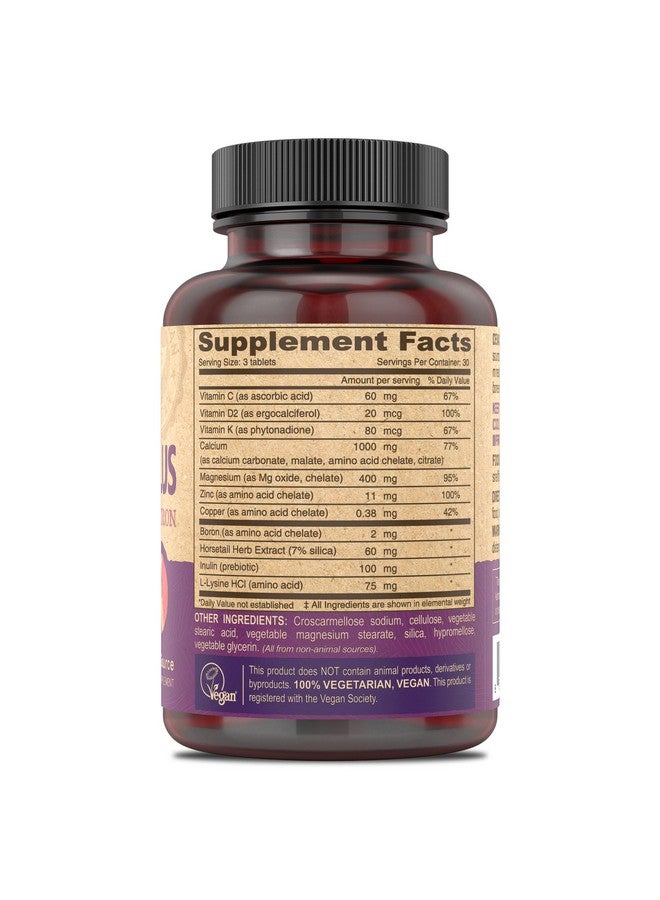 DEVA Vegan Calcium Magnesium Supplement Plus, Zinc, Vitamin C, Vitamin D, Vitamin K, Boron, Sugar Free & Gluten Free, 90-Tablets - Image 3