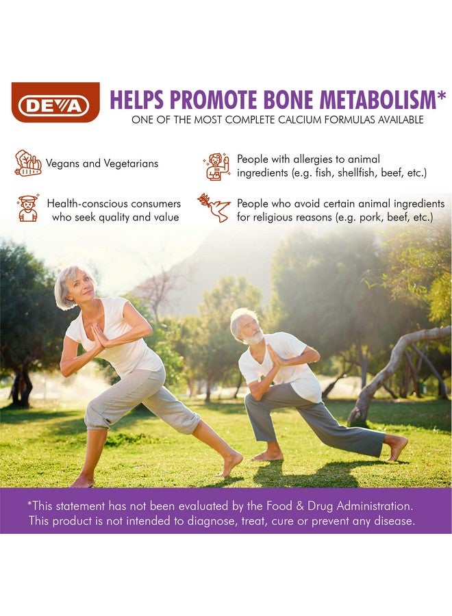 DEVA Vegan Calcium Magnesium Supplement Plus, Zinc, Vitamin C, Vitamin D, Vitamin K, Boron, Sugar Free & Gluten Free, 90-Tablets - Image 5