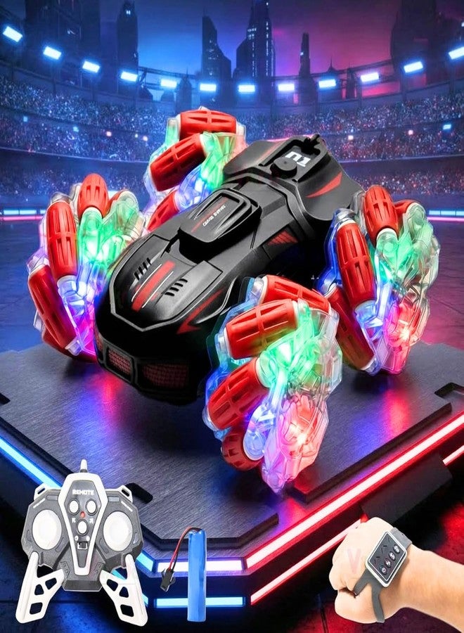 VikriDA 4WD RC Stunt Drift Car with Hand Gesture Sensor, 360° Rotating Remote Control Car, High-Speed Off-Road Crawler Racing Toy for Kids Boys Adults (Age 5+) - Multicolor - Image 1