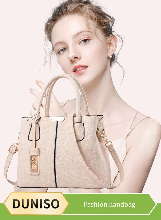 DUNISO Women's Handbag,Elegant Fashionable PU Leather Shoulder Bag for Women,Large Capacity Waterproof Crossbody Bag with Detachable Shoulder Strap and Handles,Suitable for Shopping, Work, Dating, Travel  - Image 1