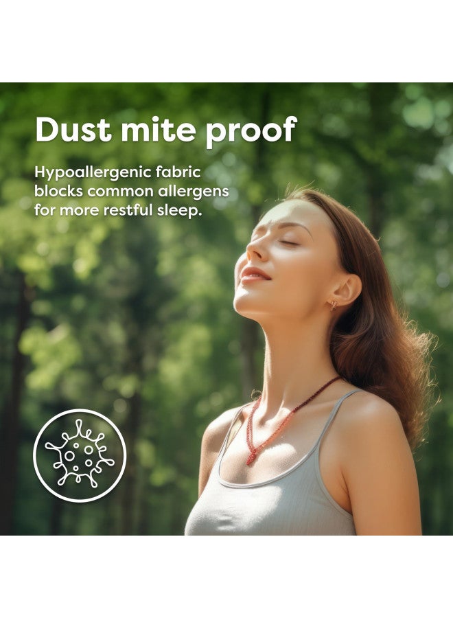 HOSPITOLOGY PRODUCTS HOSPITOLOGY PRODUCTS Pillow Encasement- Zippered Bed Bug Dust Mite Proof Hypoallergenic - Sleep Defense System - Standard - Waterproof - Set of 2 - 20" H x 26" W  - Image 2
