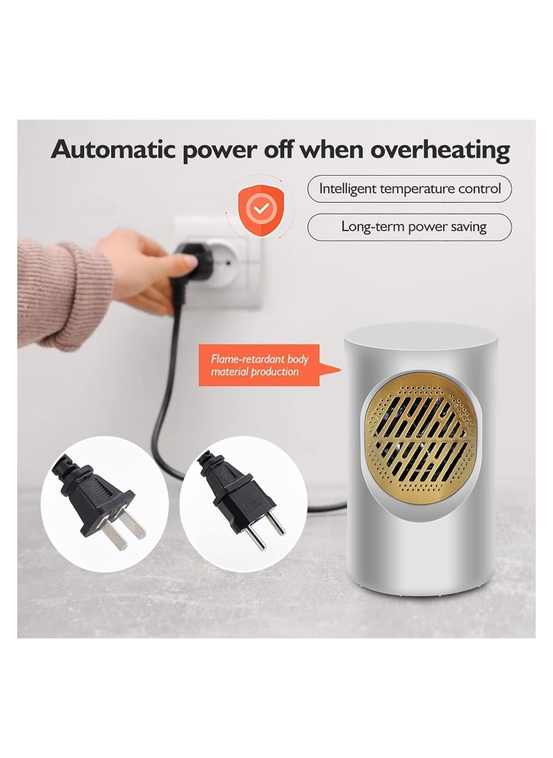 Generic - Portable Electric Heater for Home Office 400W Fast Heating Electric Heater with 50° Heat Distribution Angle, Low Noise Air Heating Fan - Image 1