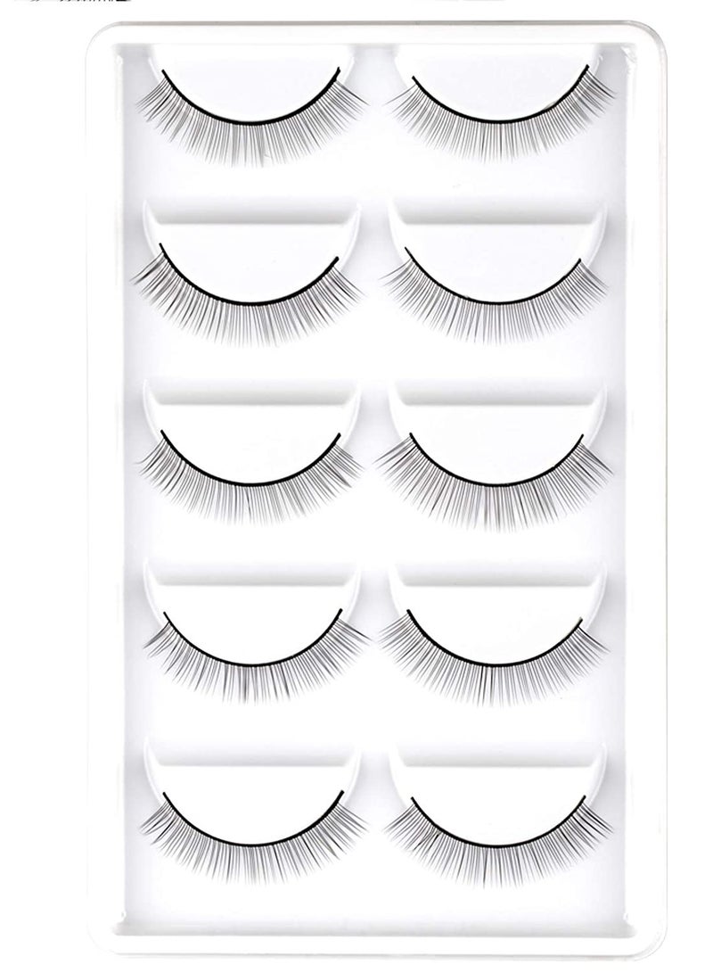 Captaintech Self-Adhesive Eyelash Strips & 70 Mapping Stickers, 40 Pairs Natural Lashes for Beginners, Perfect for Eyelash Extension & Makeup - Image 4