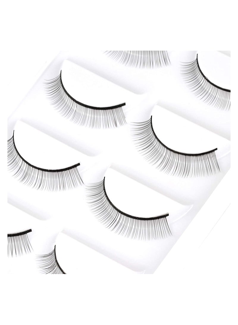 Captaintech Self-Adhesive Eyelash Strips & 70 Mapping Stickers, 40 Pairs Natural Lashes for Beginners, Perfect for Eyelash Extension & Makeup - Image 2