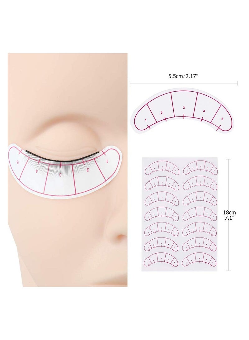 Captaintech Self-Adhesive Eyelash Strips & 70 Mapping Stickers, 40 Pairs Natural Lashes for Beginners, Perfect for Eyelash Extension & Makeup - Image 3