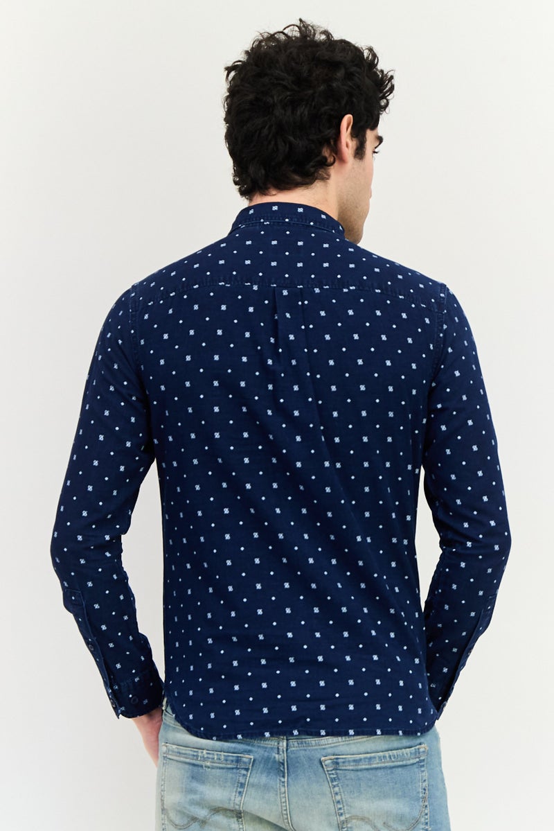 Levi's قميص رجالي بأكمام طويلة وقصة ضيقة بطبعة شاملة، متعدد الألوان - Image 2