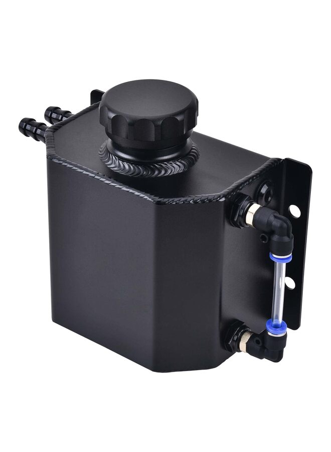 Overflow Tank,Coolant Radiator Tank,Reservoir Expansion,Universal 1L Aluminum,Aluminium Alloy Capacity Universal Radiator Reservoir Tank Coolant Reservoir Tank Expansion ( Color : Black - Image 1