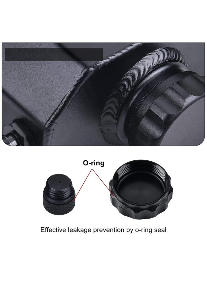 Overflow Tank,Coolant Radiator Tank,Reservoir Expansion,Universal 1L Aluminum,Aluminium Alloy Capacity Universal Radiator Reservoir Tank Coolant Reservoir Tank Expansion ( Color : Black - Image 4