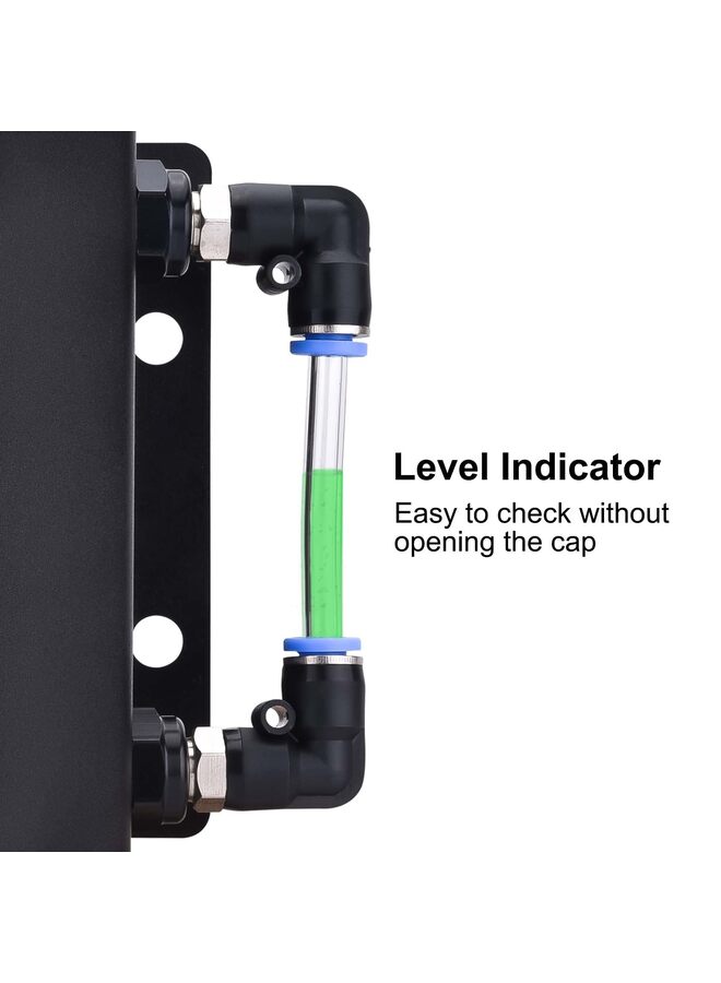 Overflow Tank,Coolant Radiator Tank,Reservoir Expansion,Universal 1L Aluminum,Aluminium Alloy Capacity Universal Radiator Reservoir Tank Coolant Reservoir Tank Expansion ( Color : Black - Image 3