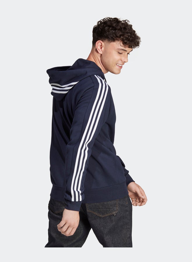 Adidas قميص فرنسي أساسي بثلاثة خطوط وسحّاب كامل  - Image 5
