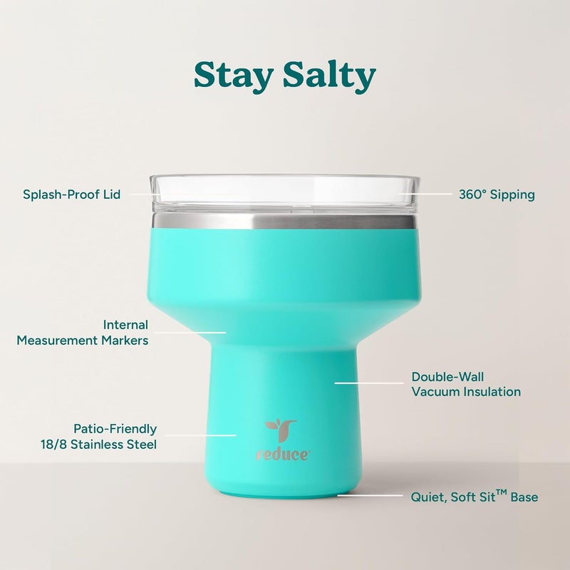 Varied dimensions REDUCE SALTINI TUMBLER 16oz PC OCEAN BREEZE Balanced structure - Image 3