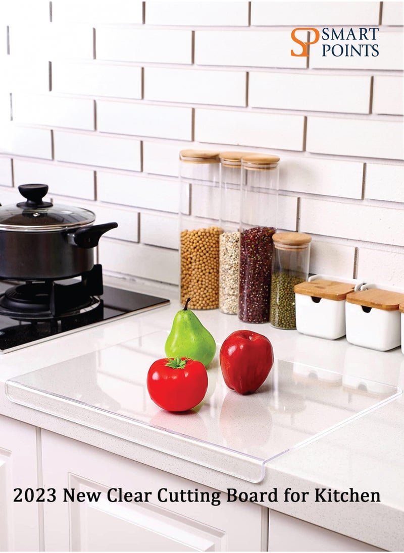 SMARTPOINTS Acrylic Cutting Boards for Kitchen Counter, Acrylic Anti-Slip Transparent Cutting Board, Clear Cutting Board, Suitable For Counter Countertop Protector Home Restaurant（18x14 in）  - Image 4
