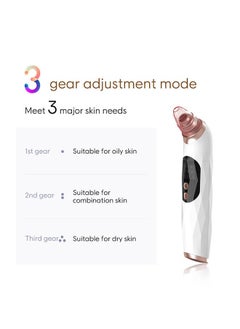 Arabest Portable Pore Cleaner - Micro USB Round Hole Design with Hot Compress Function Blackhead Remover Kit for Facial Care (White)  - Image 4