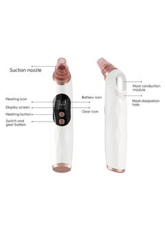 Arabest Portable Pore Cleaner - Micro USB Round Hole Design with Hot Compress Function Blackhead Remover Kit for Facial Care (White)  - Image 2