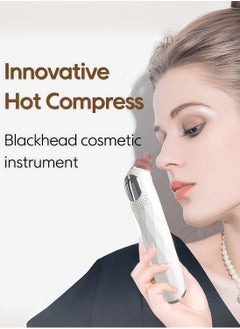 Arabest Portable Pore Cleaner - Micro USB Round Hole Design with Hot Compress Function Blackhead Remover Kit for Facial Care (White)  - Image 1